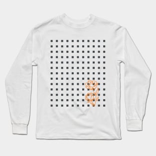 Abstract Polygon Orange Flower Long Sleeve T-Shirt